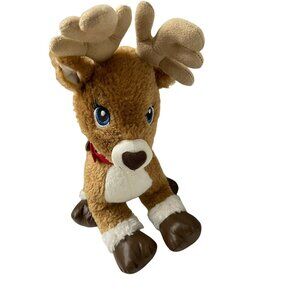 Dancer Christmas Reindeer Brown Build A Bear Workshop Plush Medallion Collar 19"